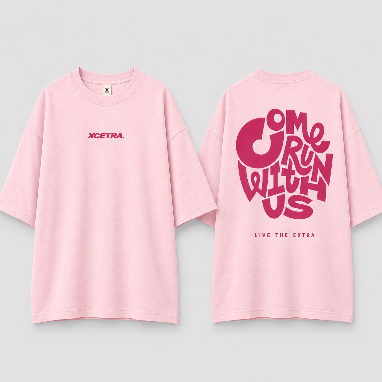 COME RUN WITH US // TEE - Blush Pink